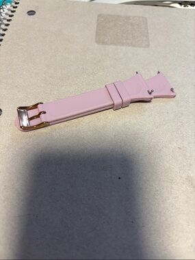 Pink Silicone Apple‎ Watch Strap with Rose Gold Buckle